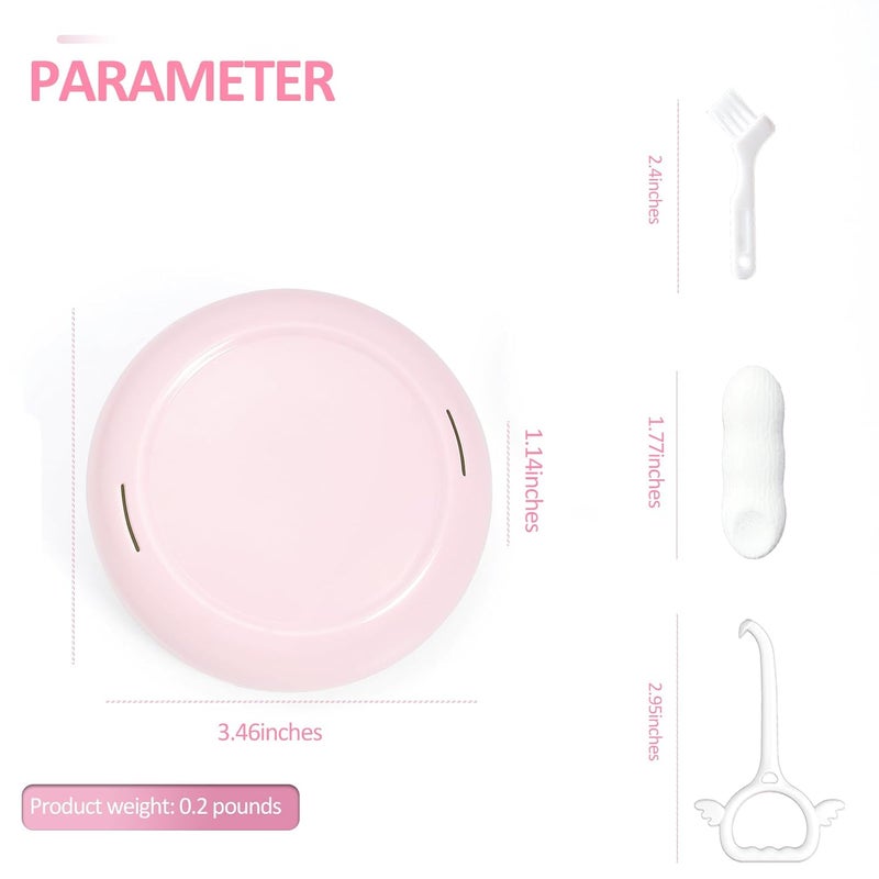 Gaboolo Store Retainer Case Slim Aligner Case with Vent Holes Removable Inner Tray Silicone for Easy Cleaning, Retainer Removal Tool and Brush (Opaque Pink) - Image 2